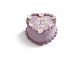 Mother's Day Made Without Gluten Lilac Heart Cake