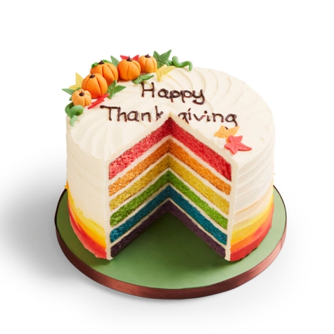 Thanksgiving Rainbow Cake