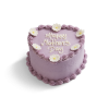 Mother's Day Lilac Heart Cake